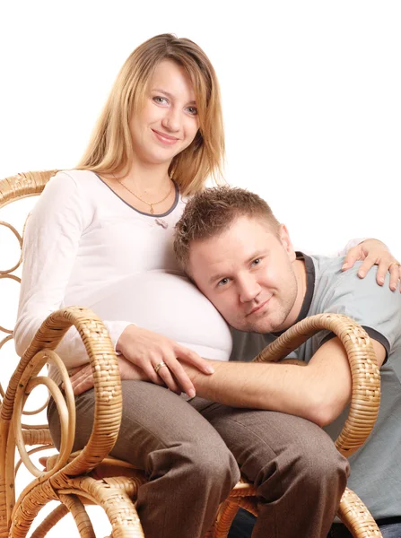 Joyeux couple enceinte — Photo