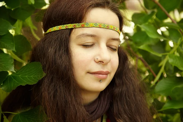Mulher hippie — Fotografia de Stock