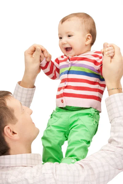 Счастливый отец с очаровательным ребенком — стоковое фото