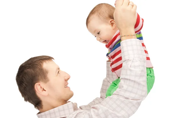 Счастливый отец с очаровательным ребенком — стоковое фото
