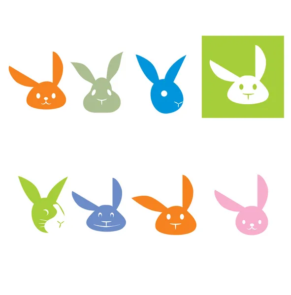 Rabbits logo — Stock Vector