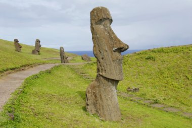 terk edilmiş moai