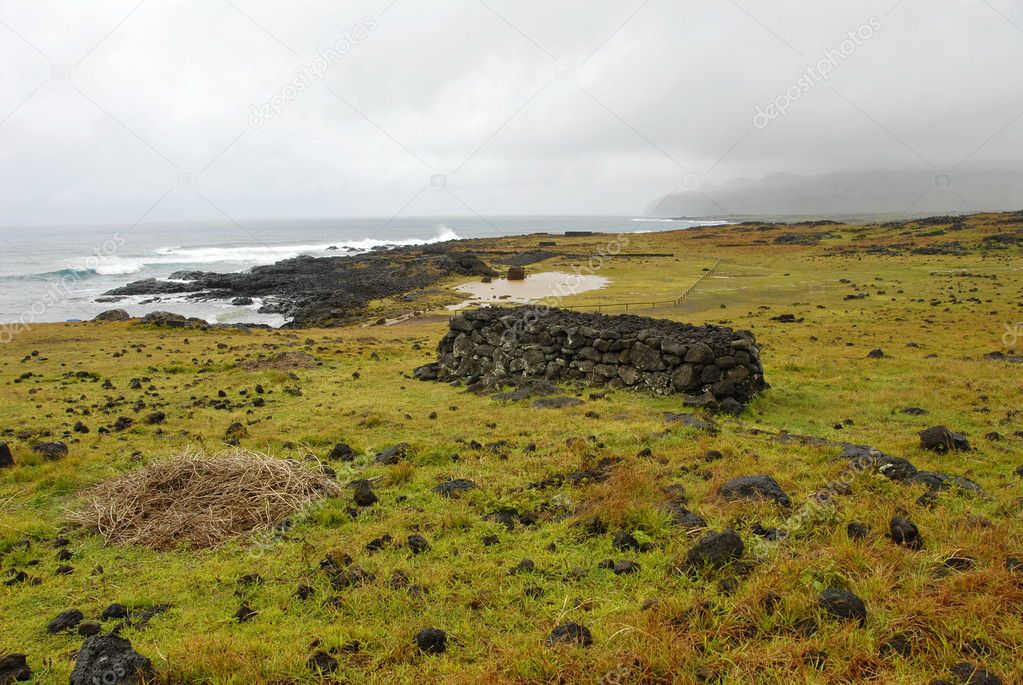 Landscape at Ahu Te Pito Kura