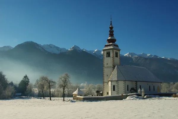 Church Holy Assumption Bitnje Bohinj Valley — Stock Photo, Image