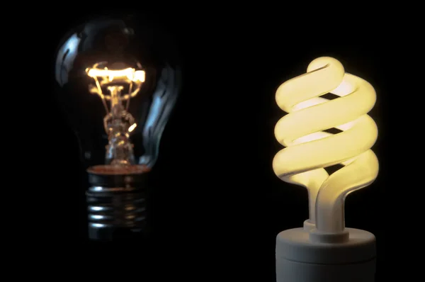 Priority of compact flourescent light bulb Stock Image