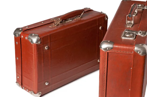60 år gamle kofferter – stockfoto