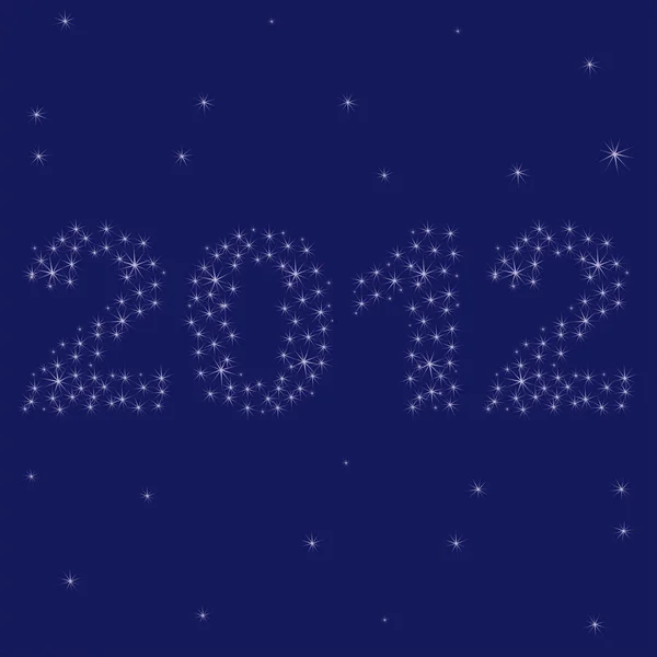 2012 Neujahrsgrußkarte. Vektorillustration — Stockvektor