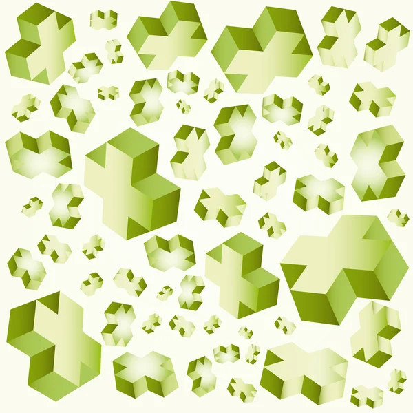 Cruces geométricas 3d vector ilustración Cubo Fondo — Archivo Imágenes Vectoriales