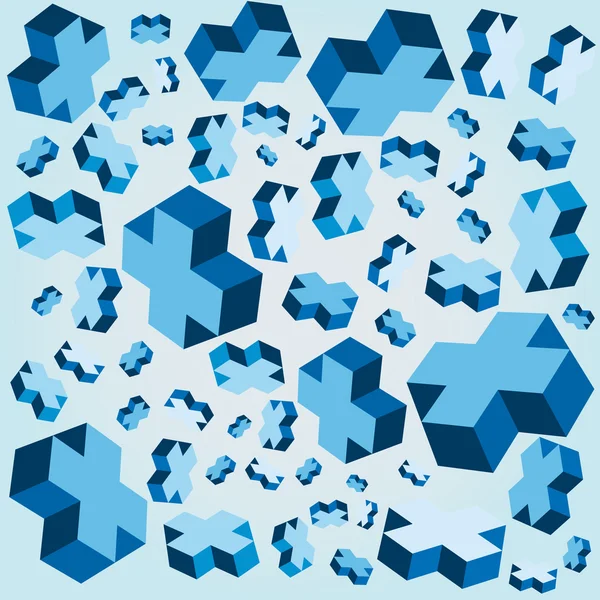Croisements géométriques Illustration vectorielle 3d Cube Fond — Image vectorielle