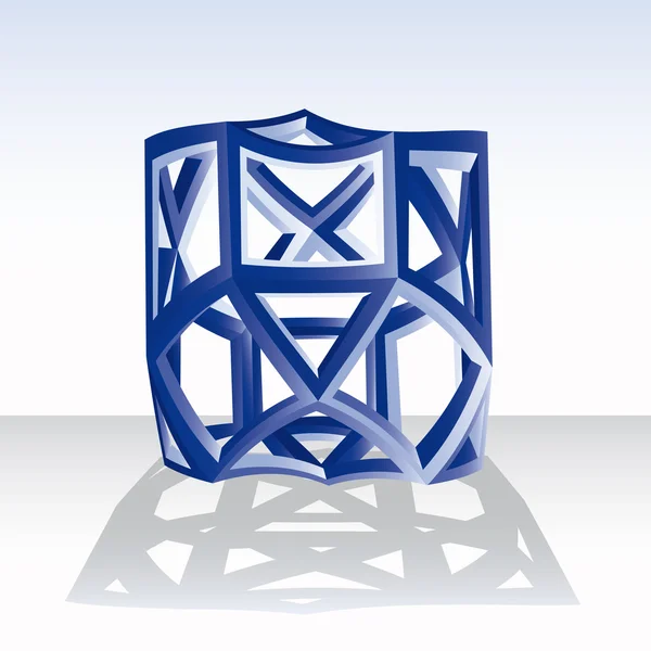 Abstrakter geometrischer 3D-Vektor — Stockvektor