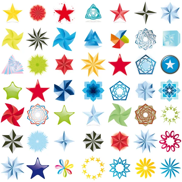 - Coleção de estrelas símbolo abstrato — Fotografia de Stock