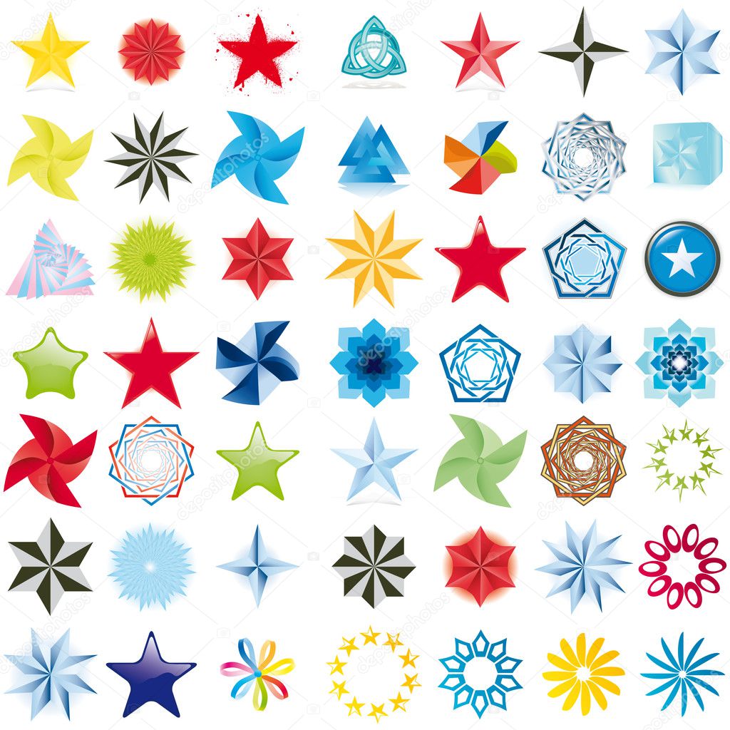  - Collection of stars abstract symbol