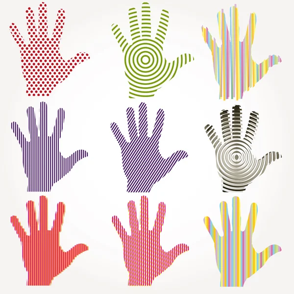 Des mains abstraites. Vecteur — Image vectorielle