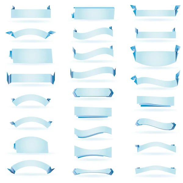 Ensemble de rubans de bannières vecteur — Image vectorielle