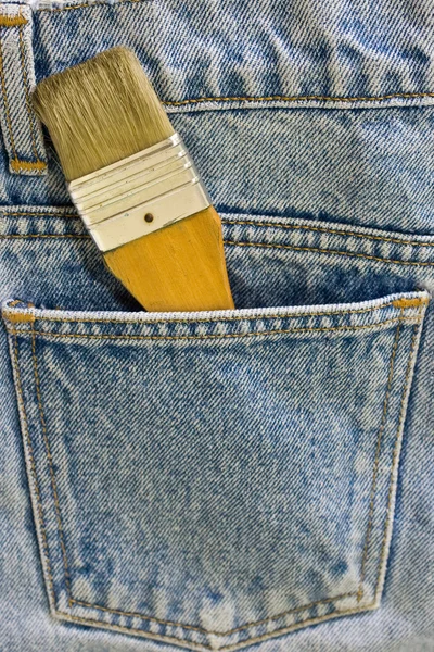 stock image Paint brush inside pocket