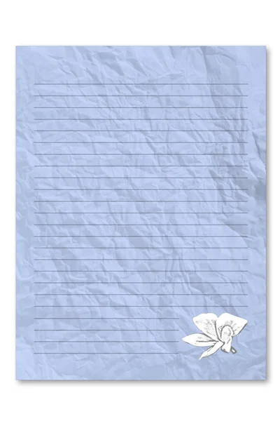 Blue letter paper — Stock Photo, Image
