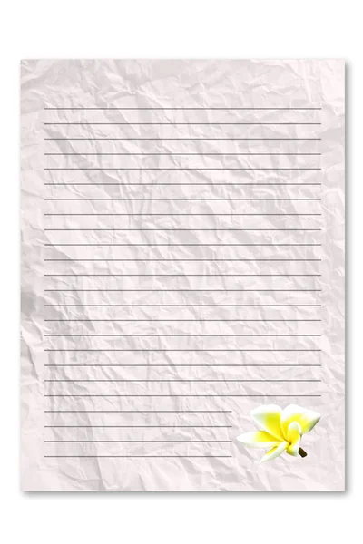 Boş mektup kağıt çiçek grafikli — Stok fotoğraf