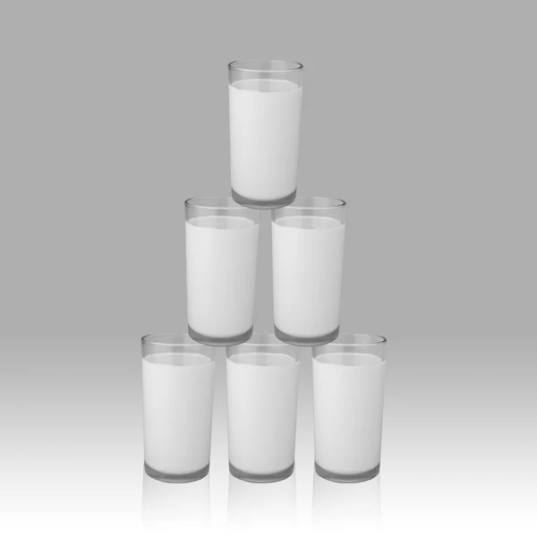 Piramide van melk — Stockfoto