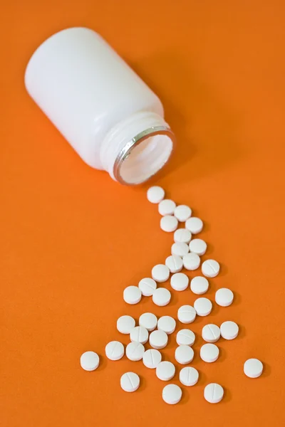 Pilulka a láhev — Stock fotografie