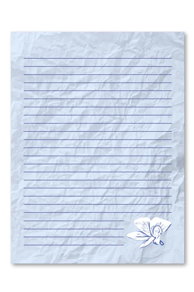 Blaues Notenpapier — Stockfoto