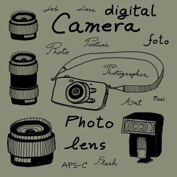 Çizim kamera — Stok fotoğraf