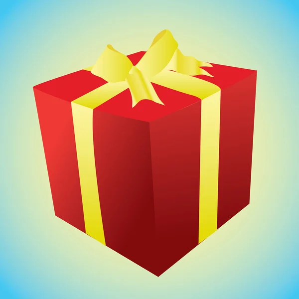 Boîte avec un cadeau — Image vectorielle