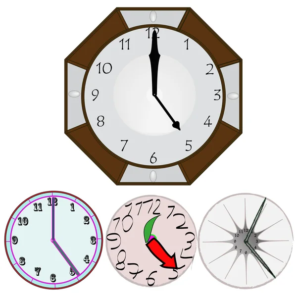 Horloge murale vecteur — Image vectorielle