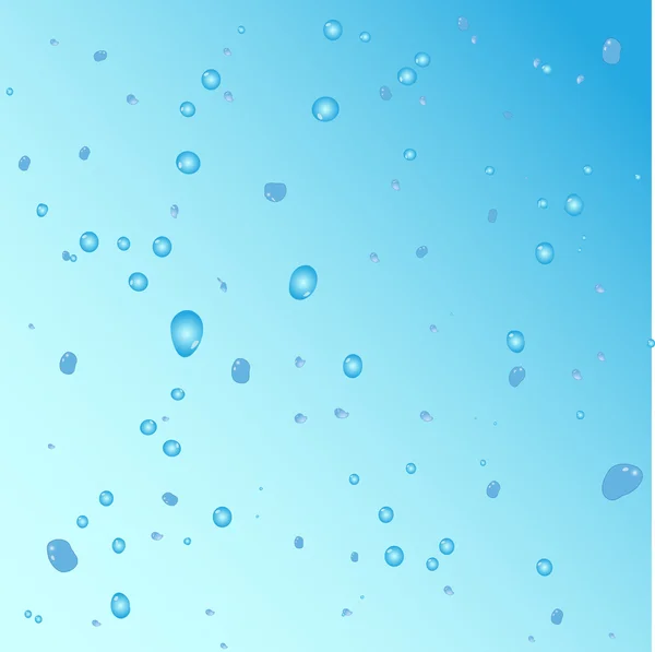 stock vector Abstract Vector water drops on blue background