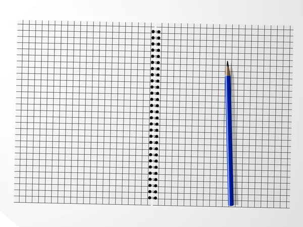鉛筆でベクトルかなりスパイラル ノート — ストックベクタ