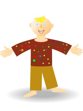 The good-natured country boy clipart