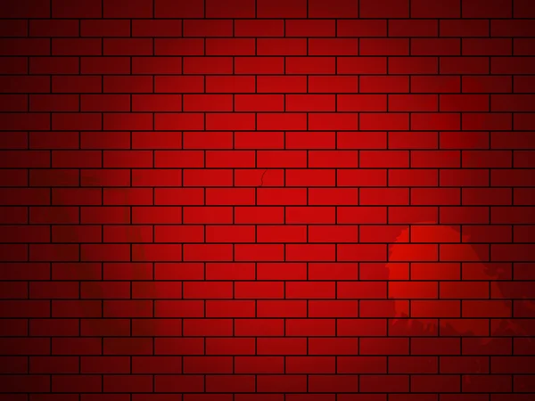 Vector brick wall made of red bricks — Stock Vector