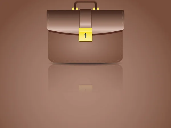 Реалістичний коричневий портфель — стоковий вектор