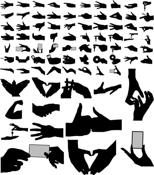 Plus grande collection de bras vectoriels, les mains . — Image vectorielle