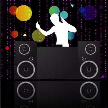 Music poster.DJ. clipart