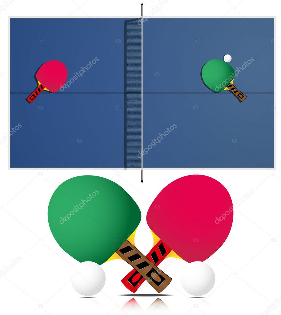 Ping Pong Table and rackets