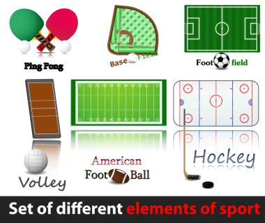 Set of elements of sport. clipart