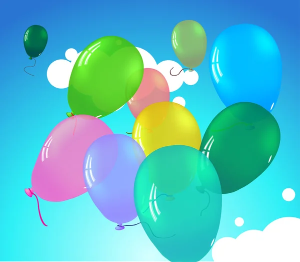 stock vector Balloons In The Sky