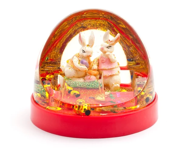 stock image Christmas toy with two rabbits