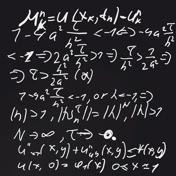 方程式に提出されたチョーク ボードのベクトル イラスト — ストックベクタ