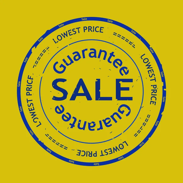Vector Sale Grunge Rubber Stamp Guarantee Lowest Price — Stock Vector