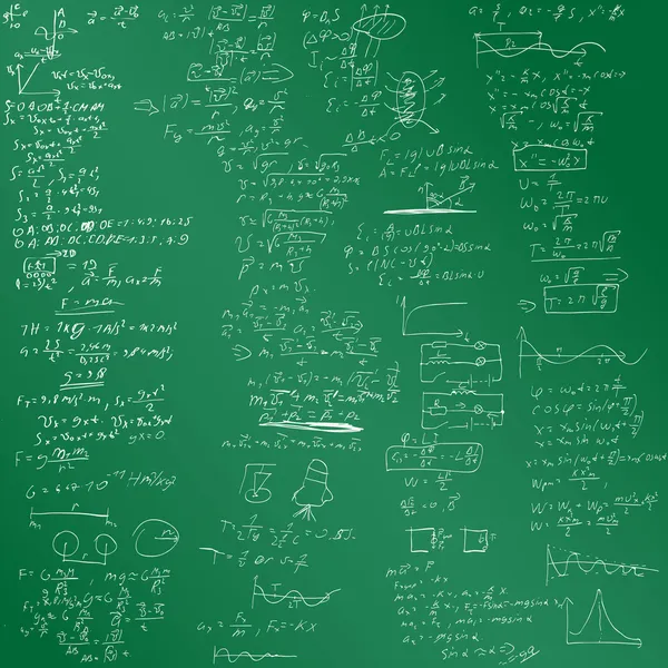 数式を物理的なベクトルの背景 Eps グリーン — ストックベクタ