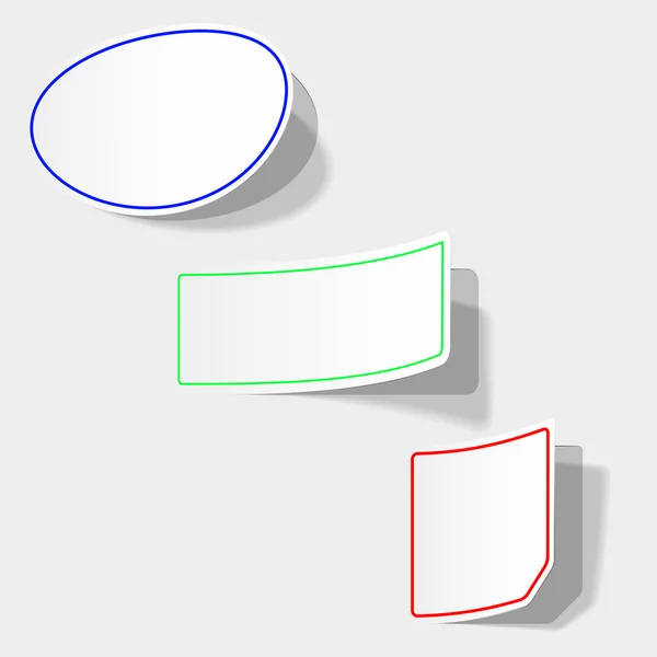 Vector Blanco Ilustración Cupones Publicitarios Con Líneas Colores — Vector de stock