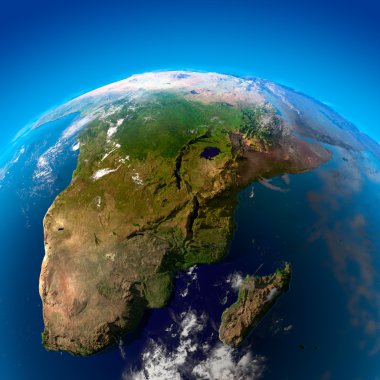 Beautiful Earth - South Africa and Madagascar from space clipart