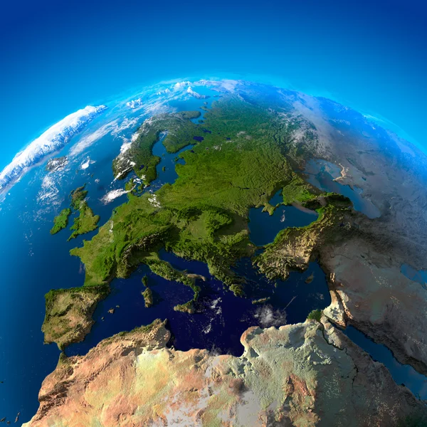 Vista na Europa a partir de uma altura de satélites — Fotografia de Stock