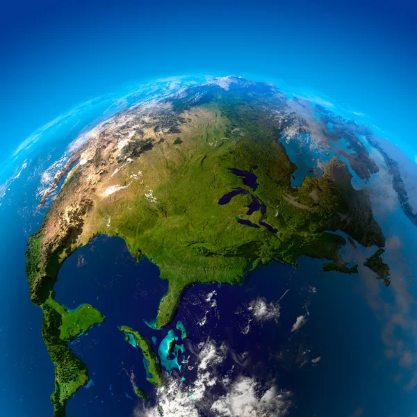 América del Norte, la vista desde los satélites — Foto de Stock