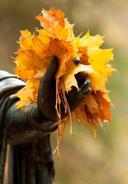 葉を黄色の秋の花束 — ストック写真