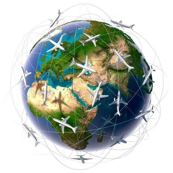 Internationale luchtvaart — Stockfoto