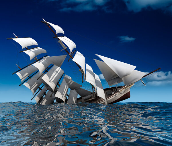 Тонущий парусник
