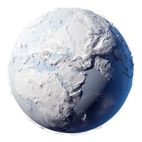 Pianeta della neve Terra — Foto Stock