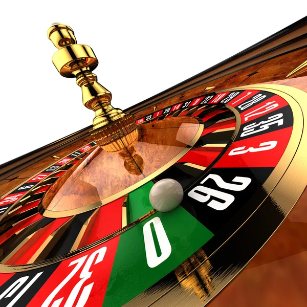 Casino Roulette auf Weiß — Stockfoto